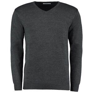 Kustom Kit Mens Arundel Long Sleeve V-Neck Sweater XS-XXL / Graphite